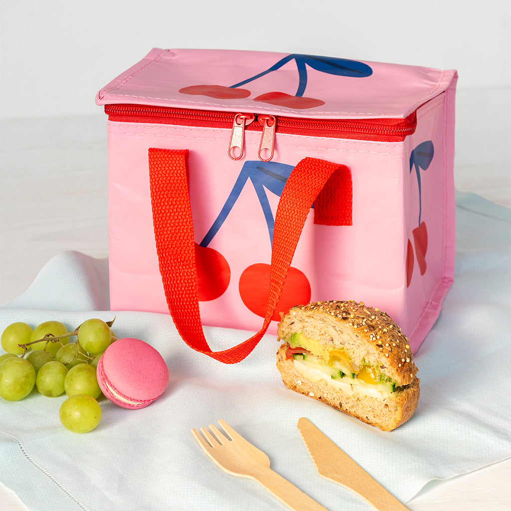Rex London Geïsoleerde Lunchtas Cherry – Koeltasje met Rits – Lunch Bag voor Werk, School & Picknick