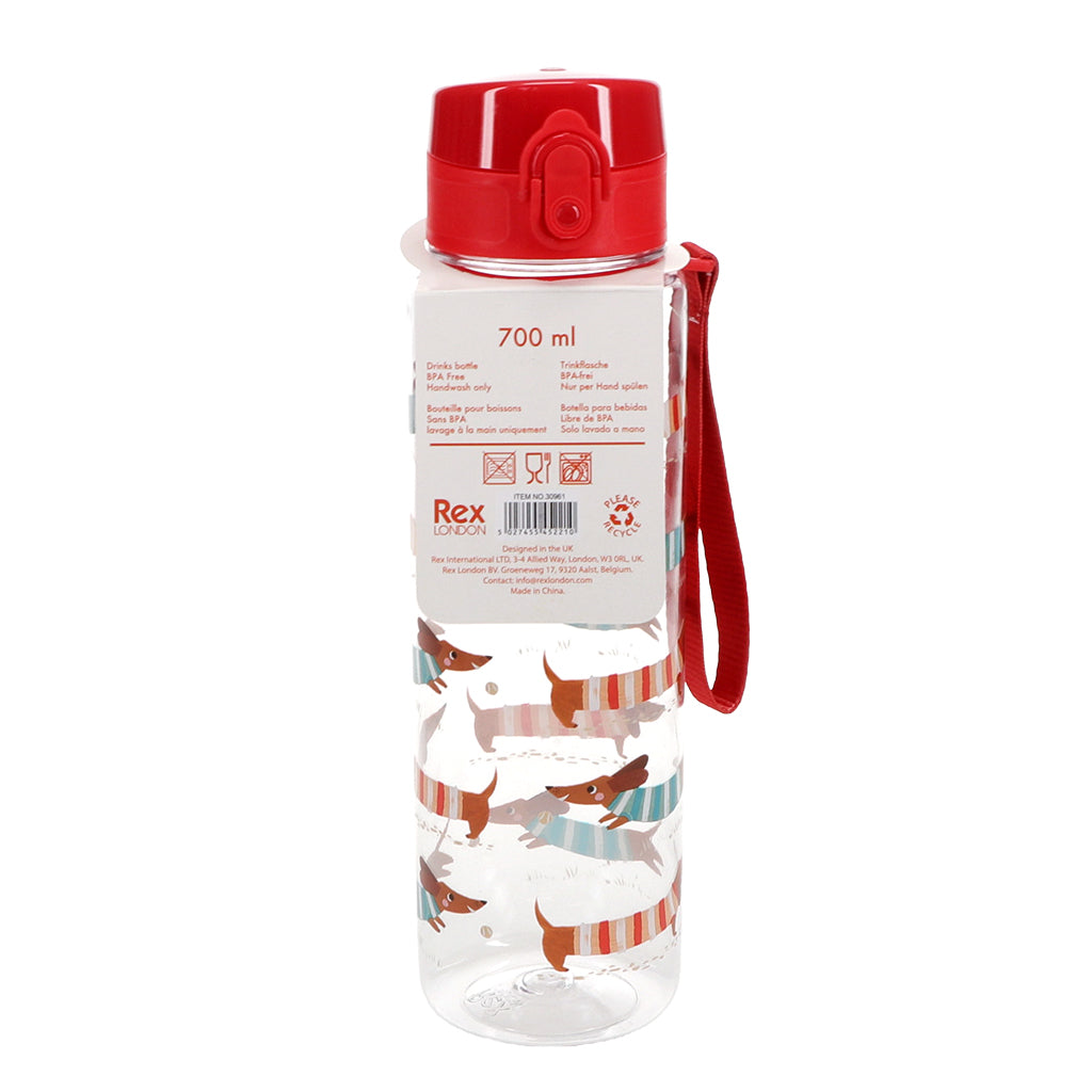 Drinkfles Teckel - Sausage dog 700 ml van Rex London