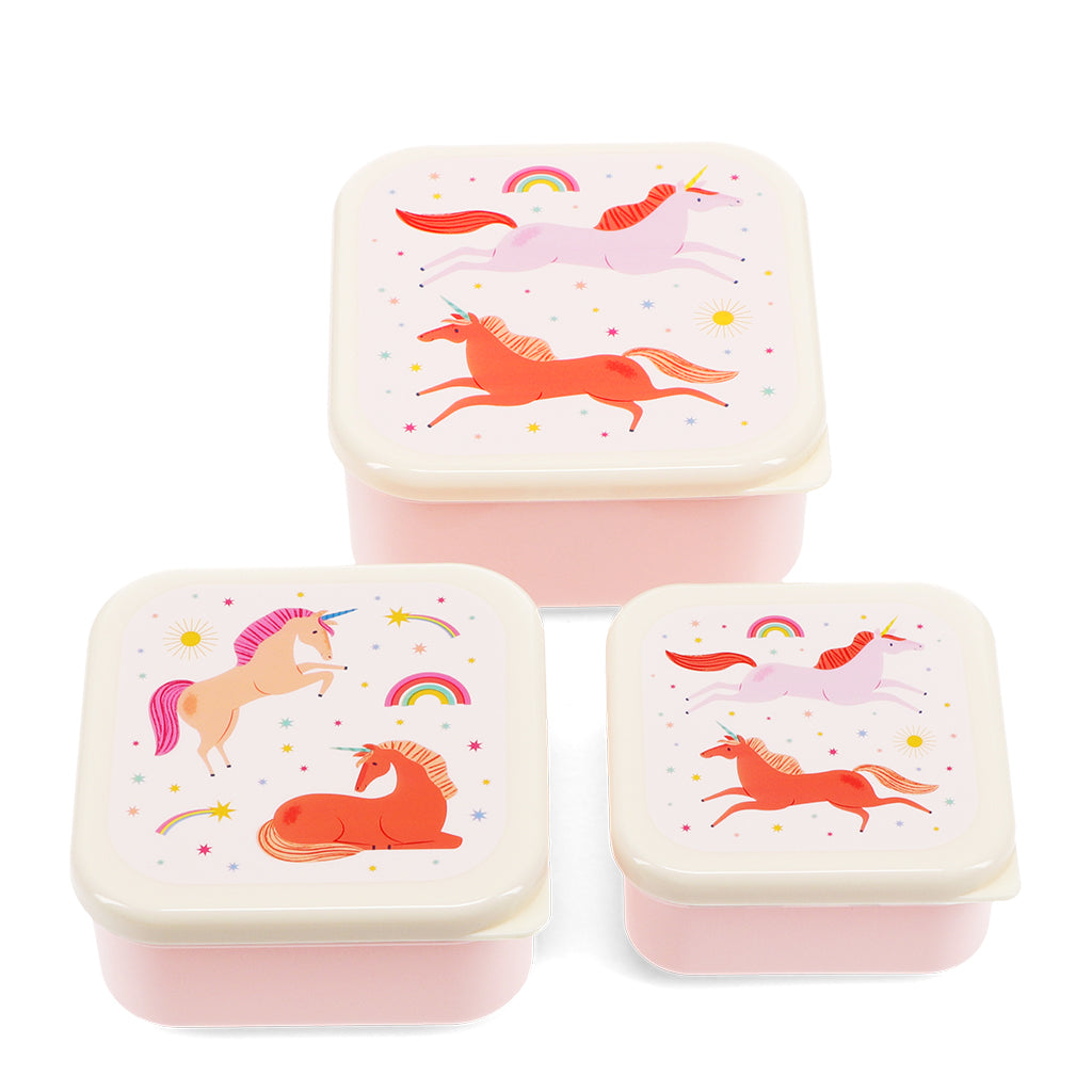 Snackdoosjes (3stuks) Eenhoorn - Unicorn van Rex London