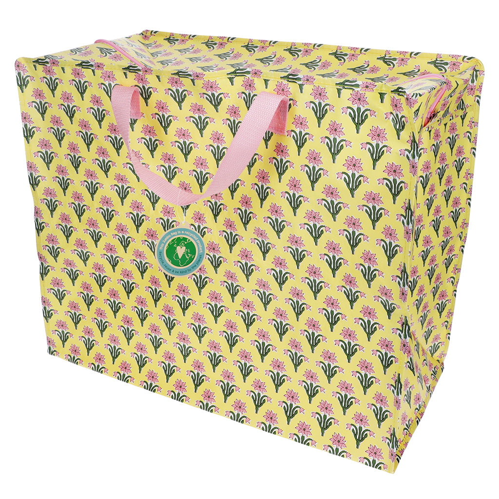 Rex London Jumbo Opbergtas Chandani – Grote Opbergzak met Rits – Duurzame Shopper voor Verhuizen, Was & Speelgoed